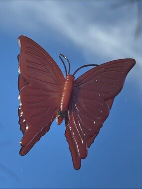 Vintage Ketty Dalsgaard Danish Caramel Color Celluloid Butterfly Pin Brooch
